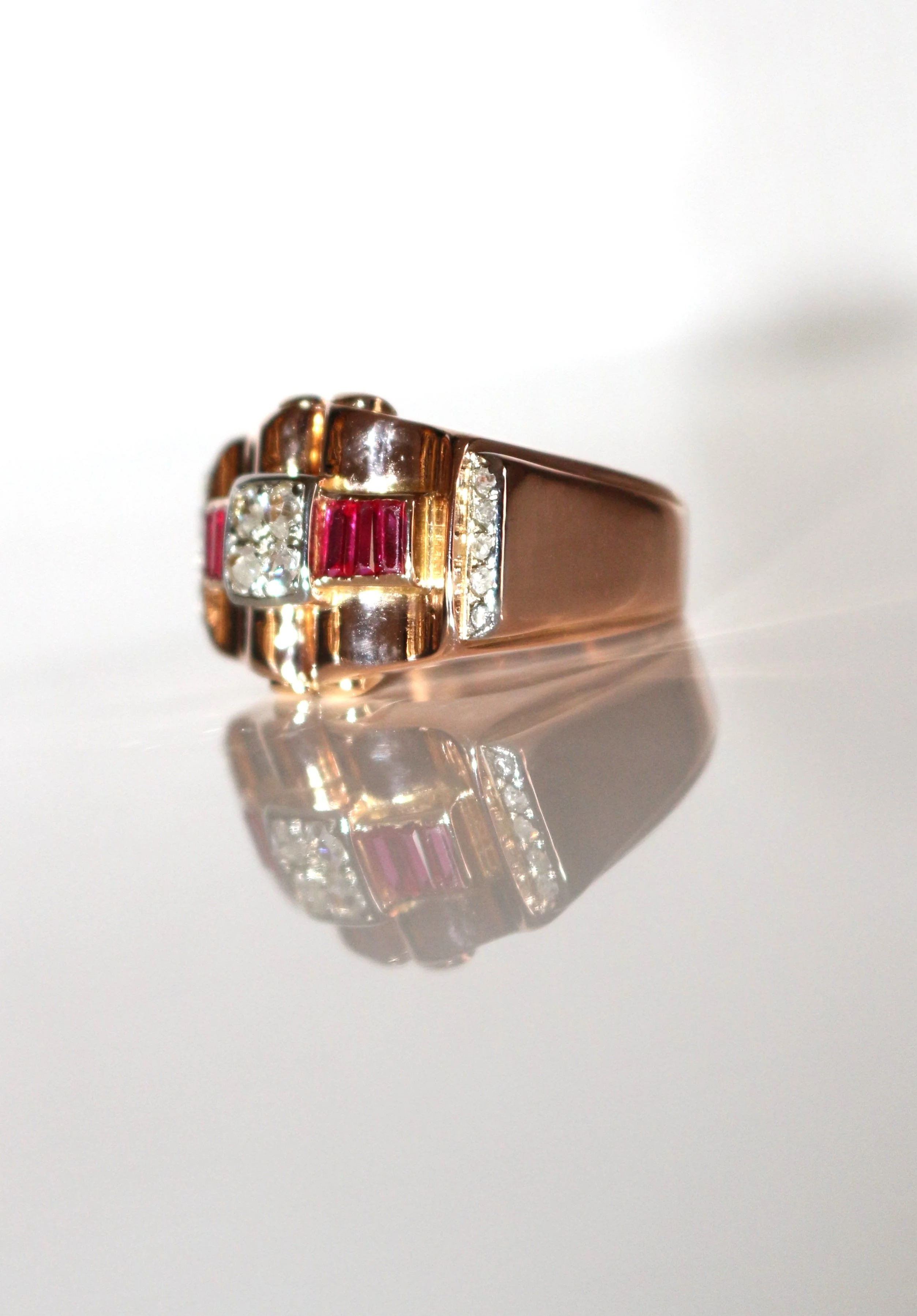 Ruby diamond tank ring - Image 8