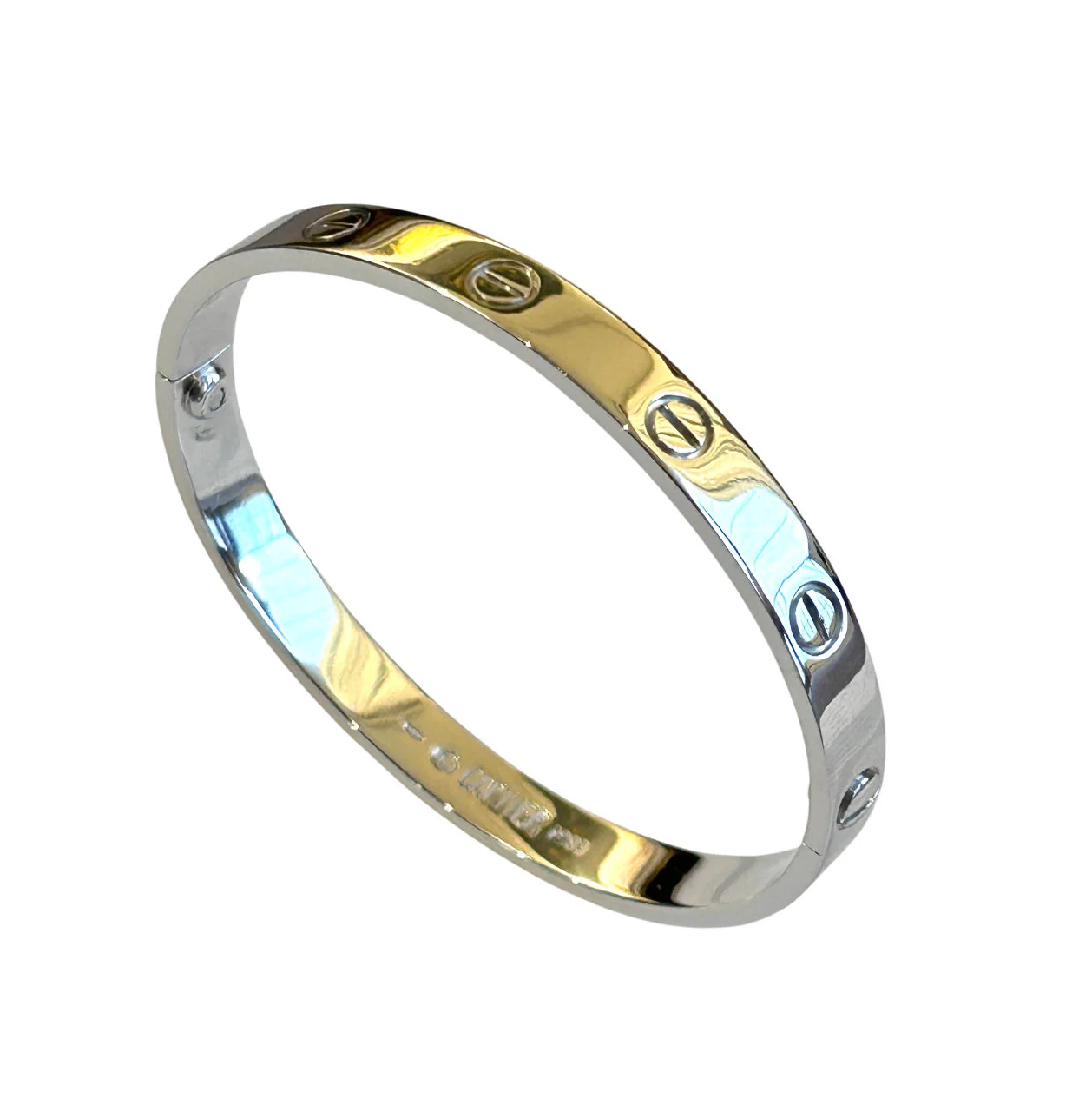 Bracelet CARTIER "Love" bezel in white gold - Image 4