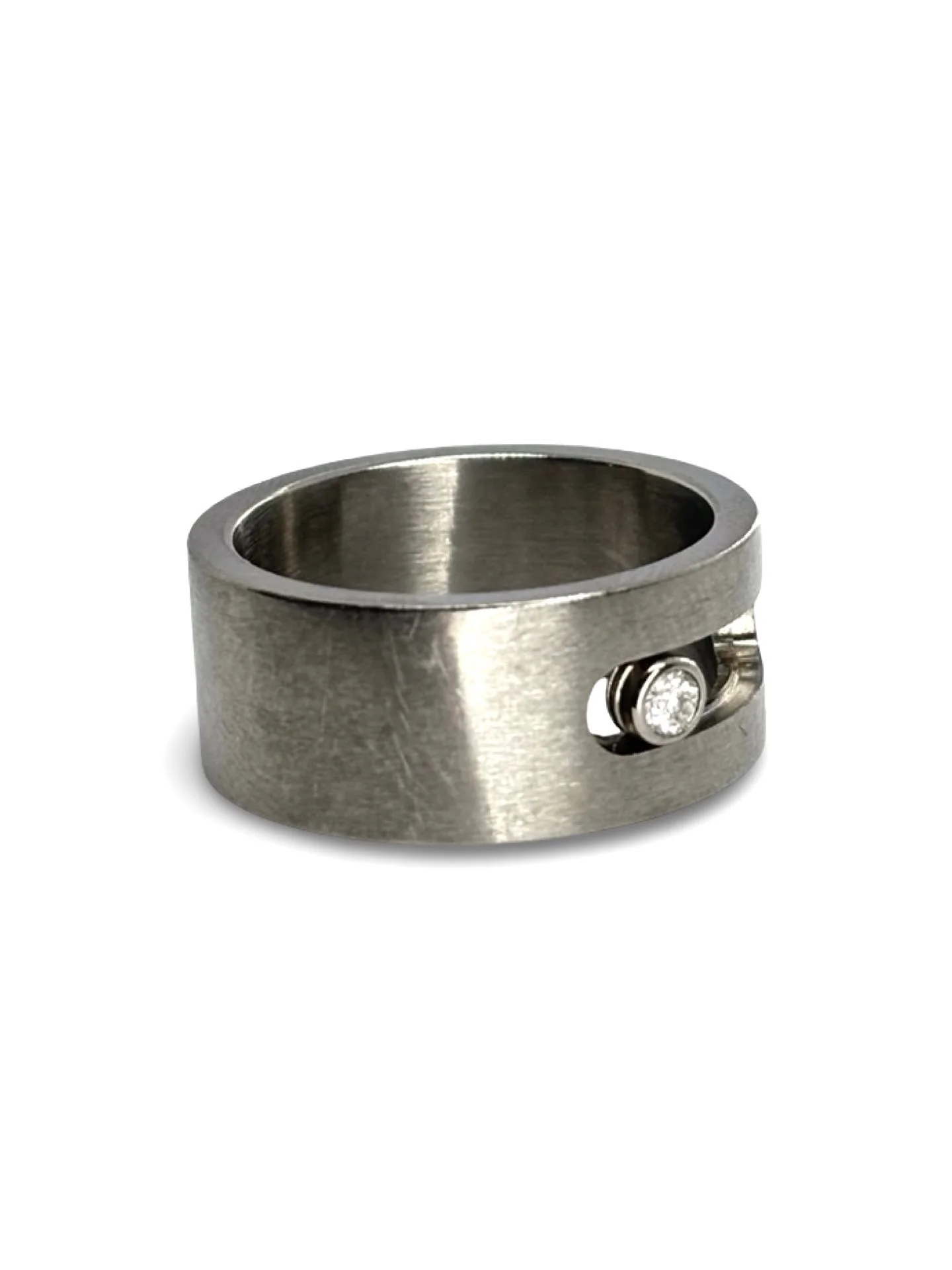 Ring MESSIKA "Move" headband in titanium and diamond - Image 4