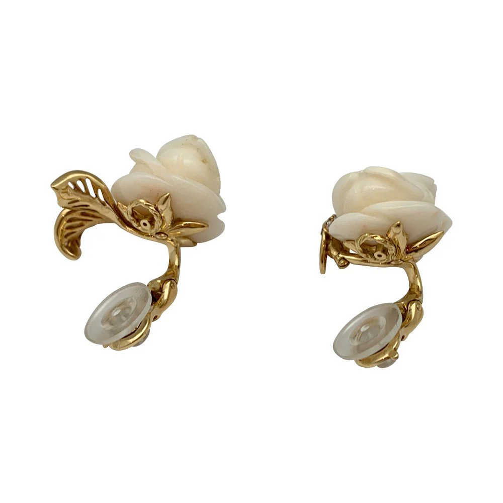 DIOR earrings, "Rose Dior Pré Catelan", yellow gold, coral, diamonds and pink sapphires - Image 5