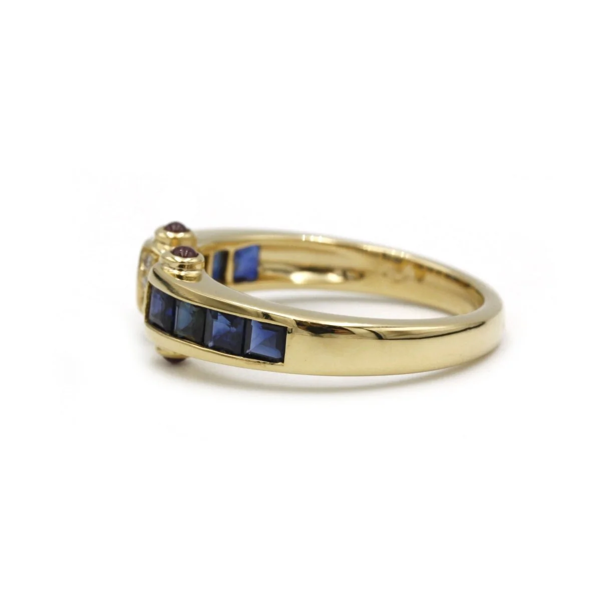 Ring - Gold, Sapphires, diamonds & Rubies - Image 2