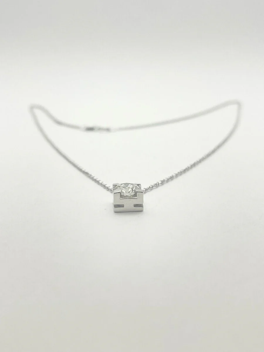 Necklace 18KT gold diamond natural 0.81 IGI certified - Image 6