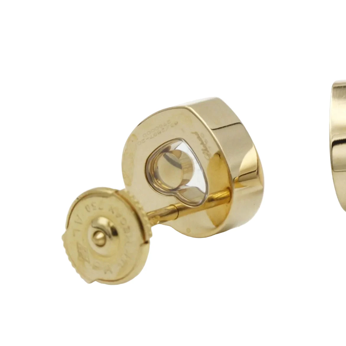Earrings CHOPARD "Happy Diamonds" in yellow gold and diamonds - Image 3