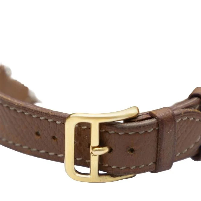 HERMÈS "Médor" watch in steel, leather and quartz - Image 3