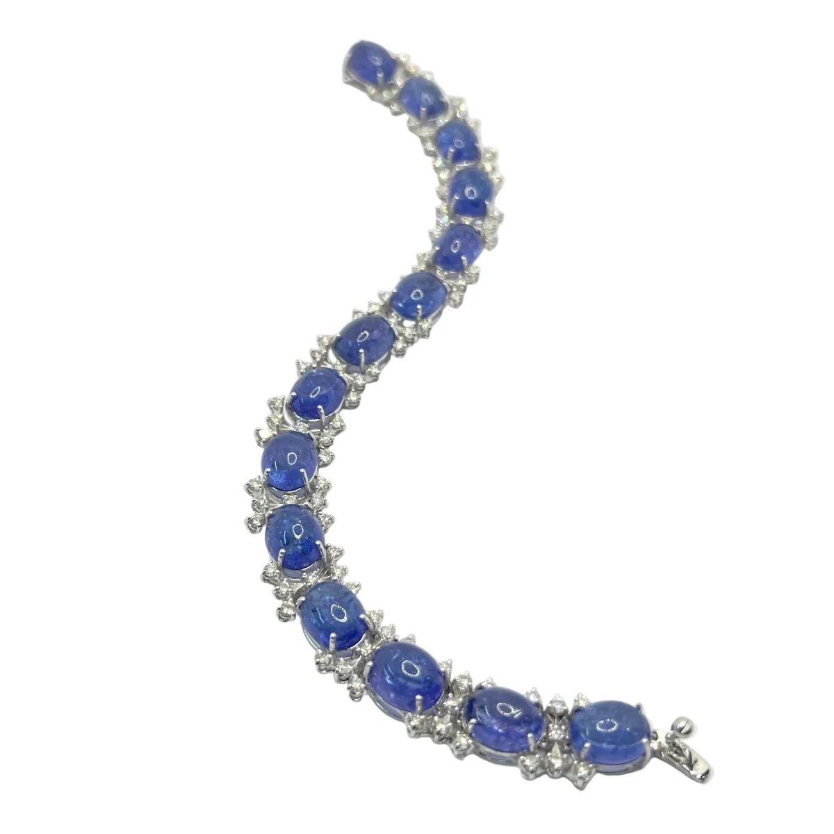 Bracelet Bracciale in white gold diamonds and tanzanites - Image 2