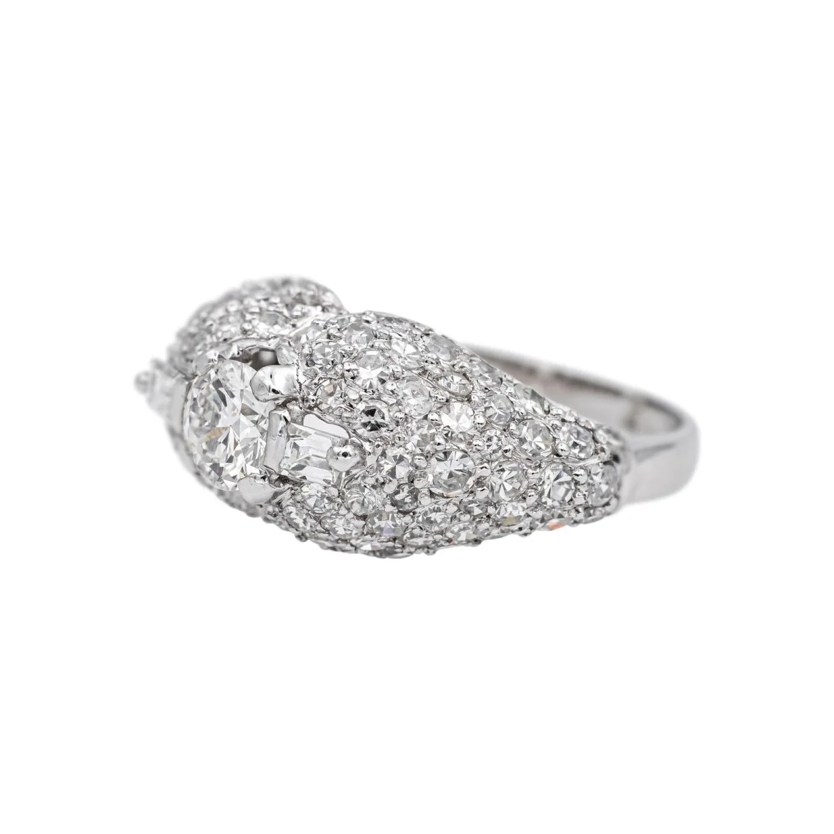 Ring Dome in paltinium and diamond - Image 4