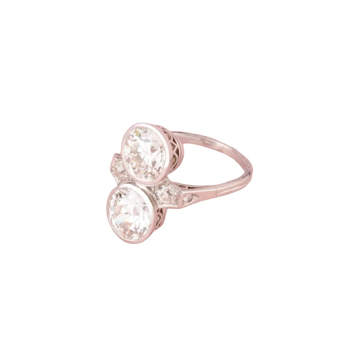 ALTENLOH Toi & Moi ring in platinum and diamonds - Image 3