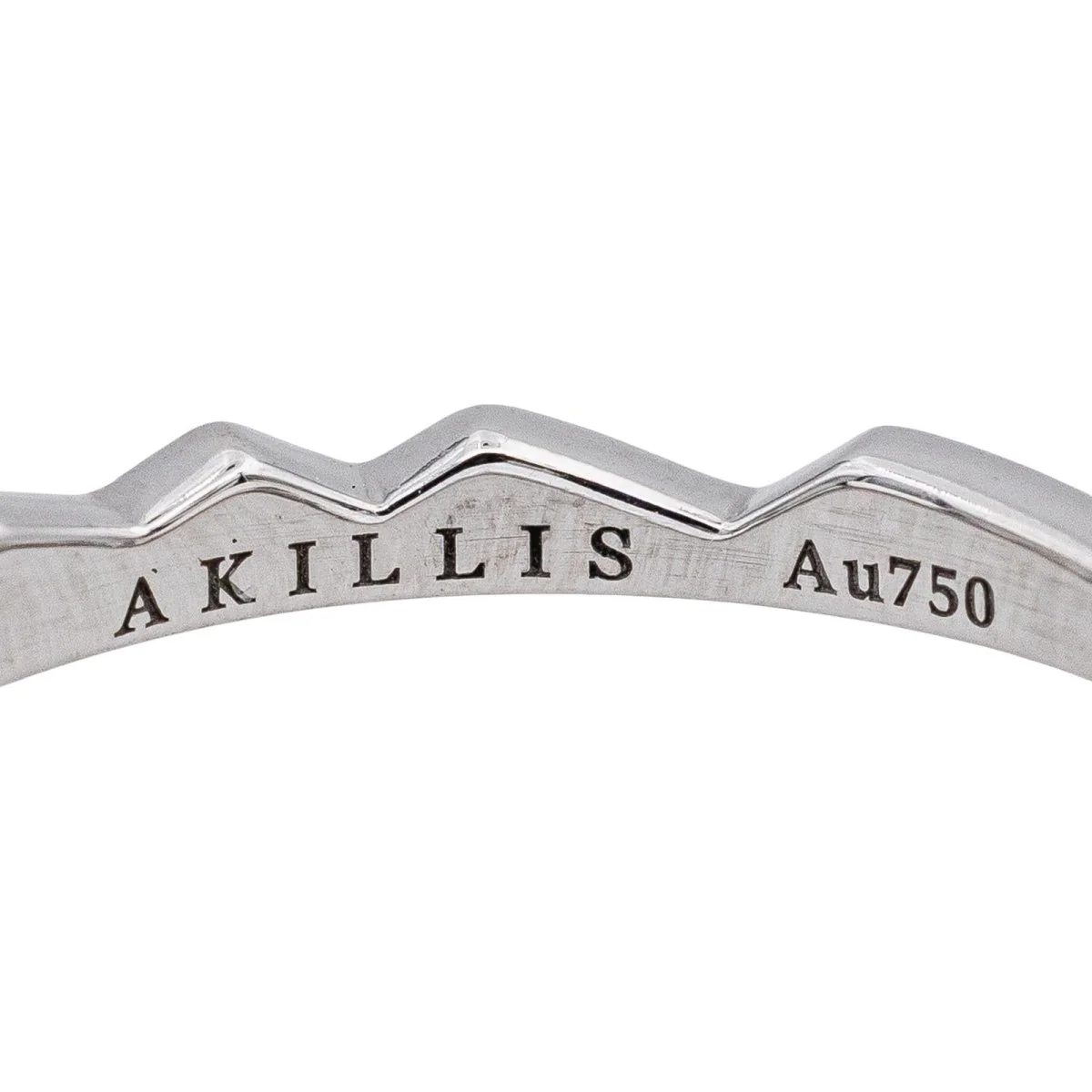 AKILIS "Capture Light" wedding band in white gold and diamonds - Image 3