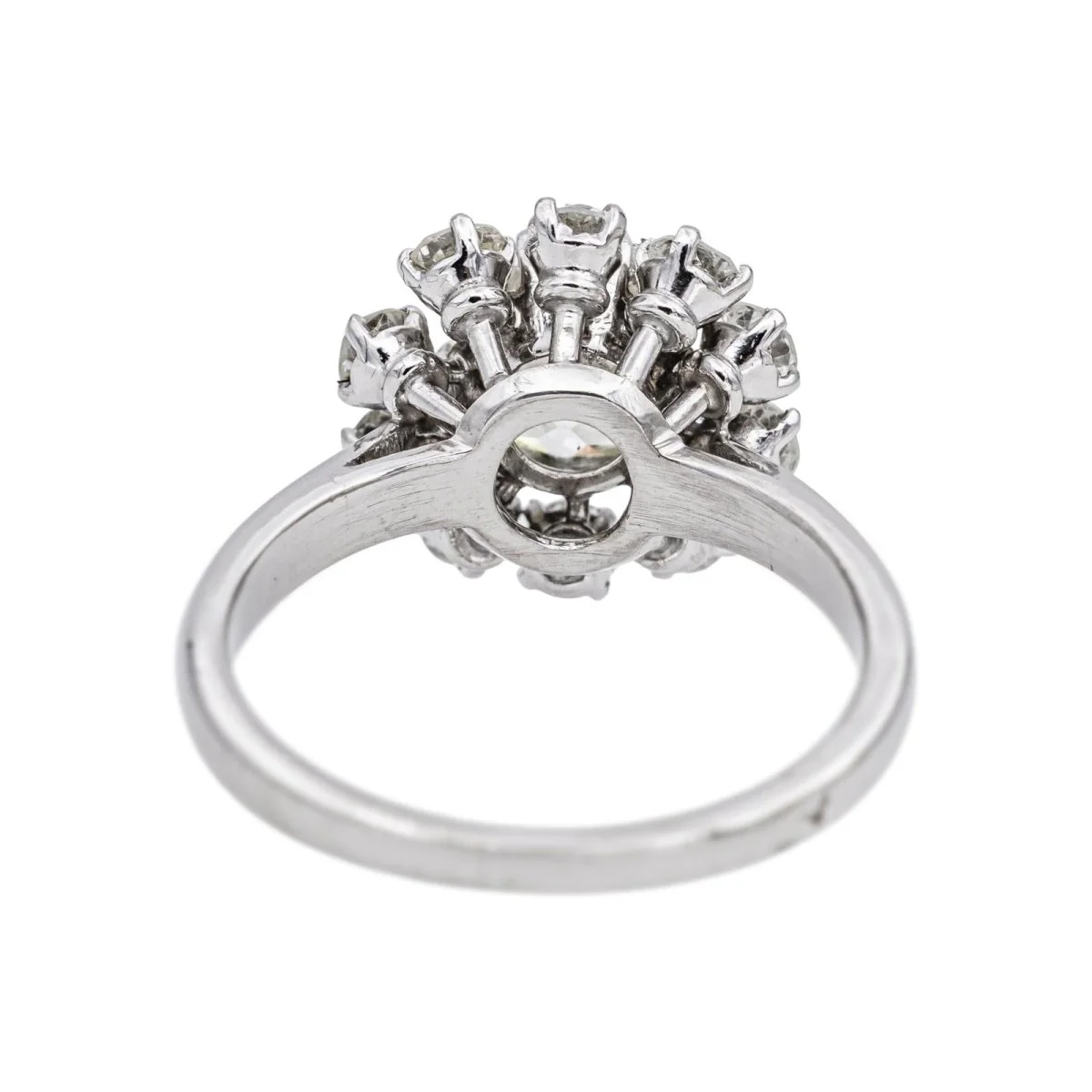 Marguerite ring in platinum and diamonds - Image 5