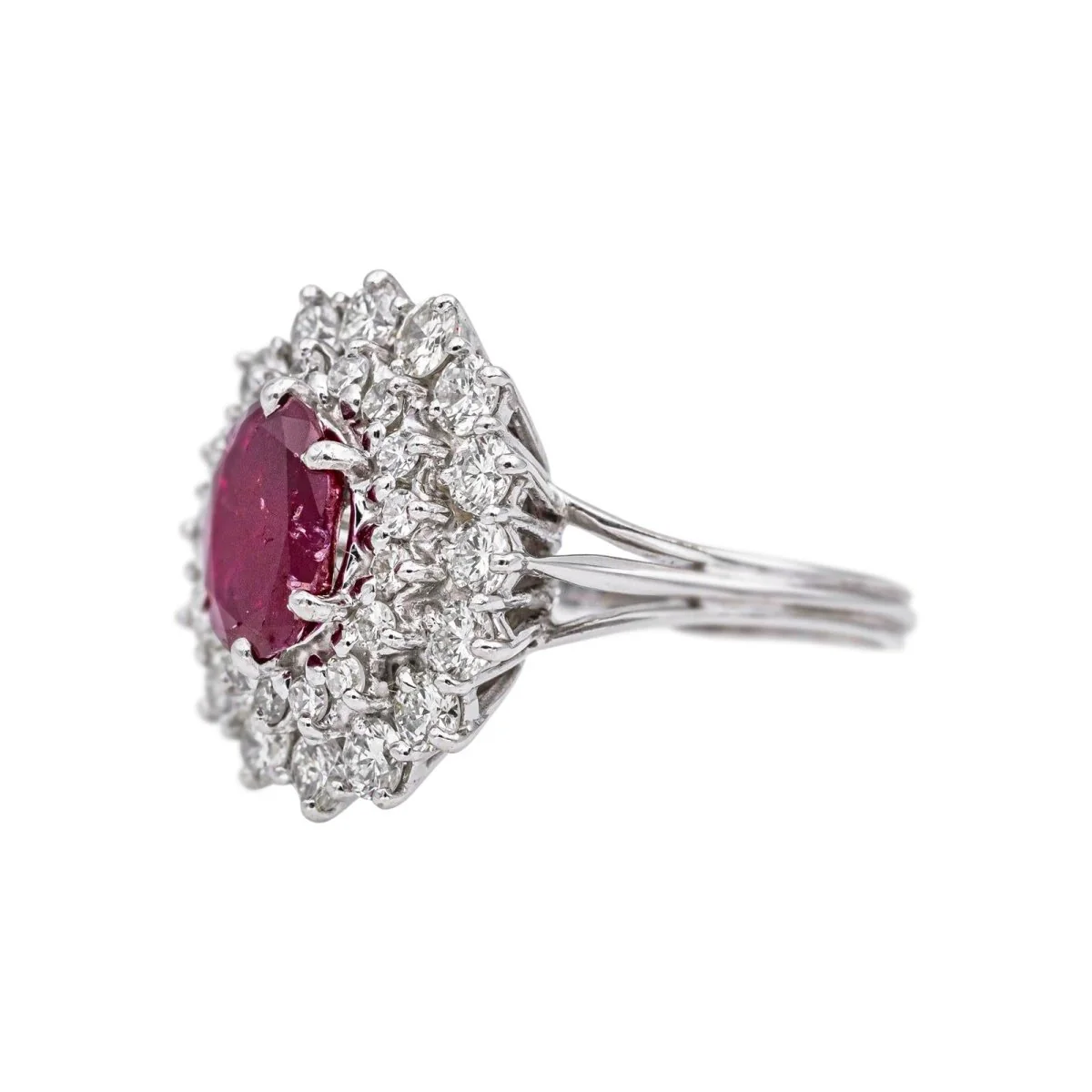 Entourage ring in white gold, rubies and diamonds - Image 4