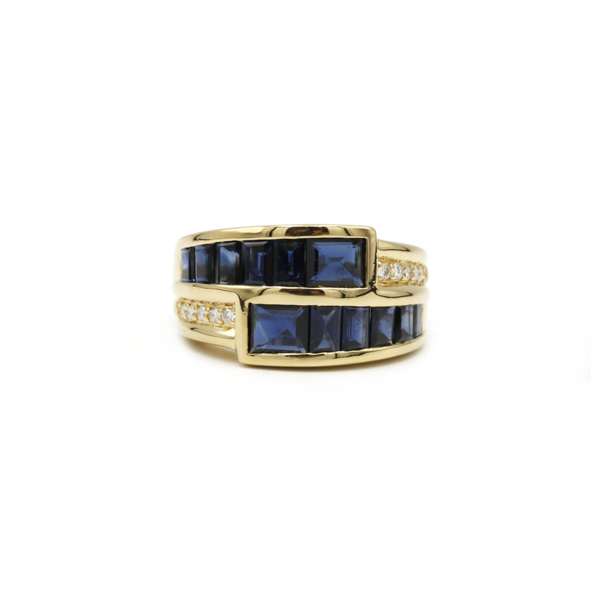 Ring - Gold, Diamonds & Sapphires