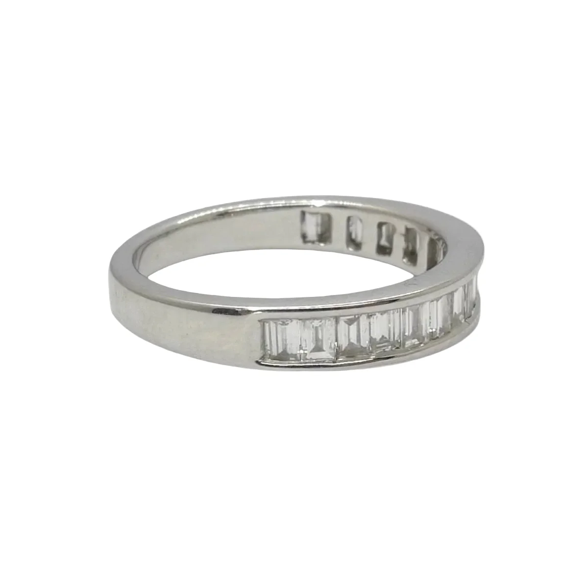 Half-eternity ring in white gold and diamonds - Image 5