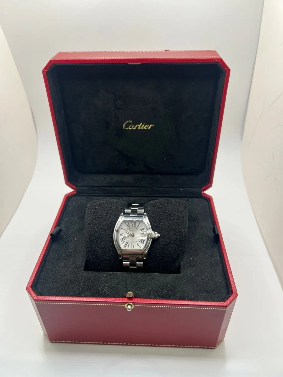 Watch CARTIER "Roadster" in steel, sapphire and quartz - Image 12
