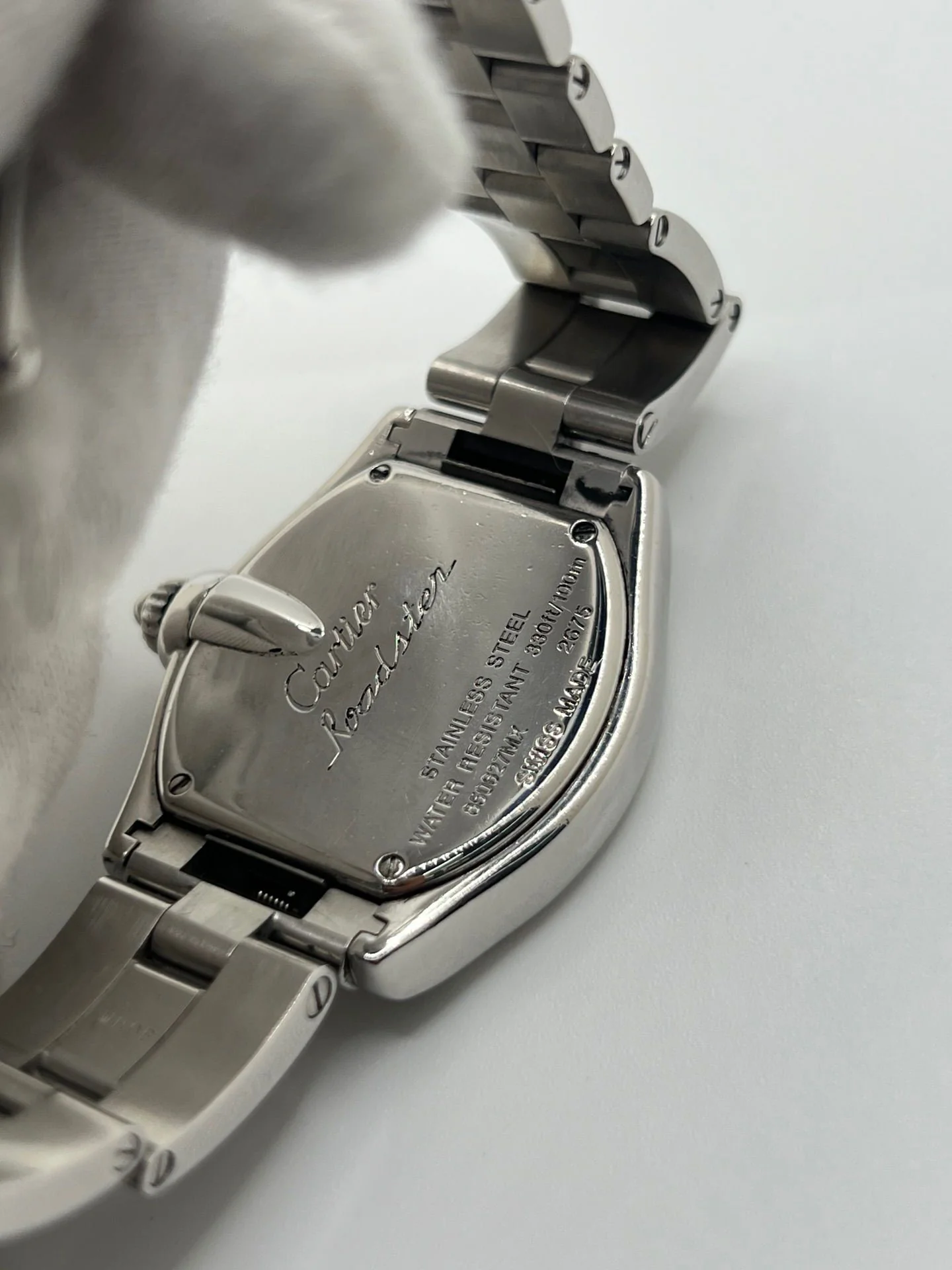 Watch CARTIER "Roadster" in steel, sapphire and quartz - Image 8