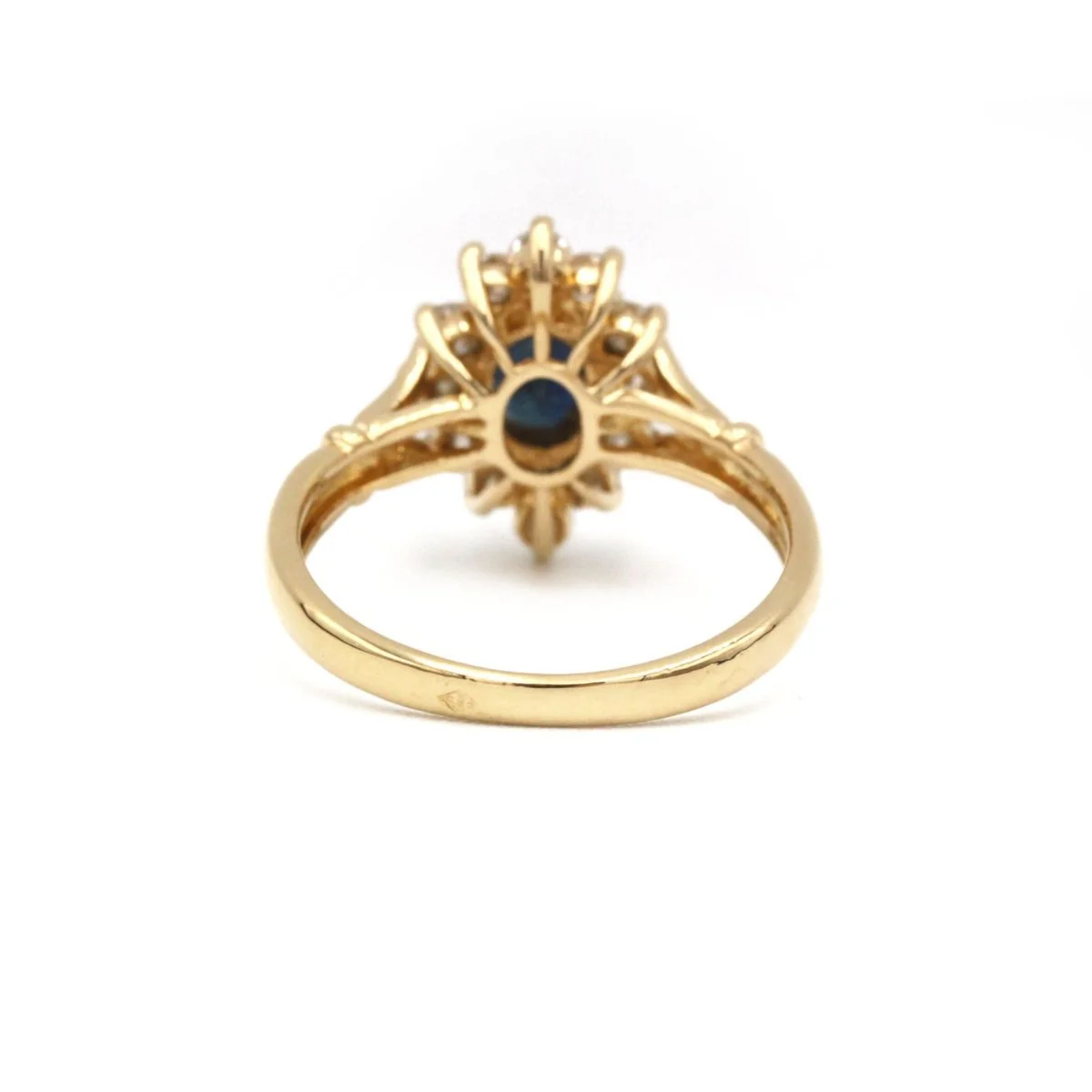 Ring Marguerite en yellow gold, sapphire and diamonds - Image 4