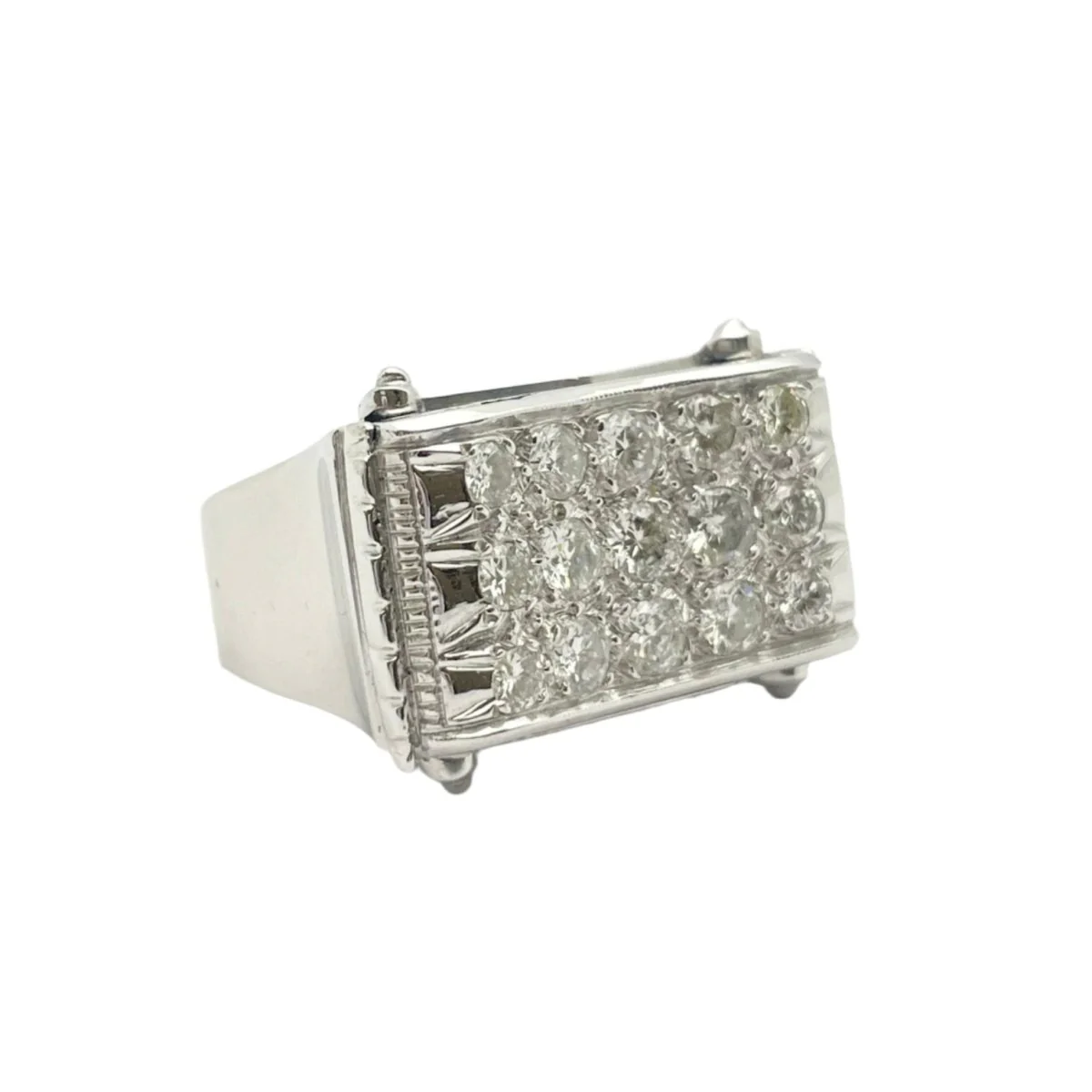 Ring at white gold and diamonds - Image 4