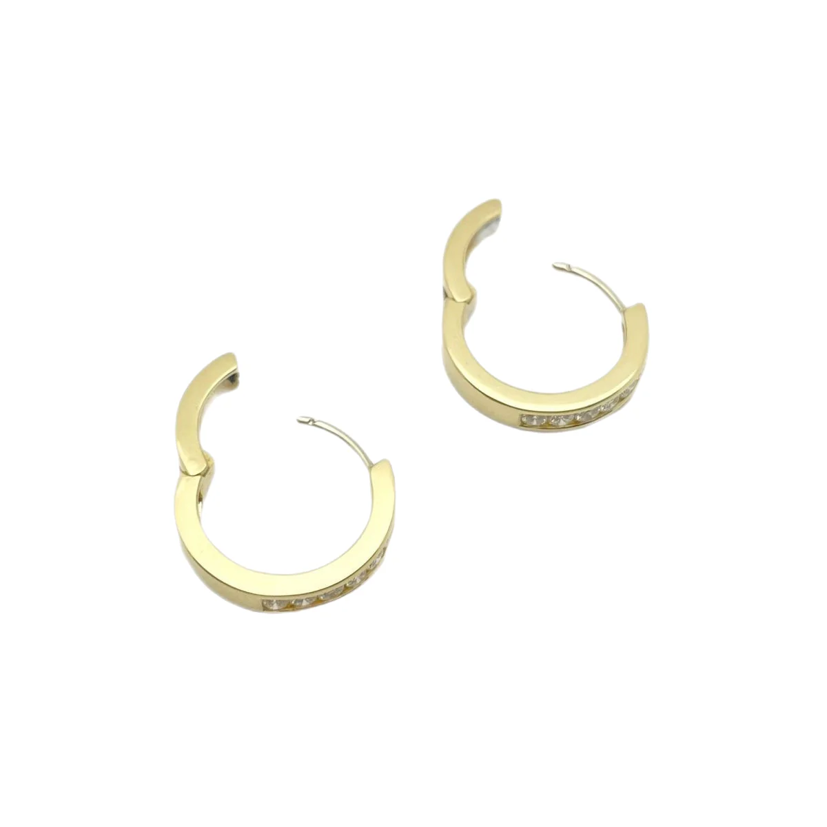 Yellow gold and diamond earrings - Image 3