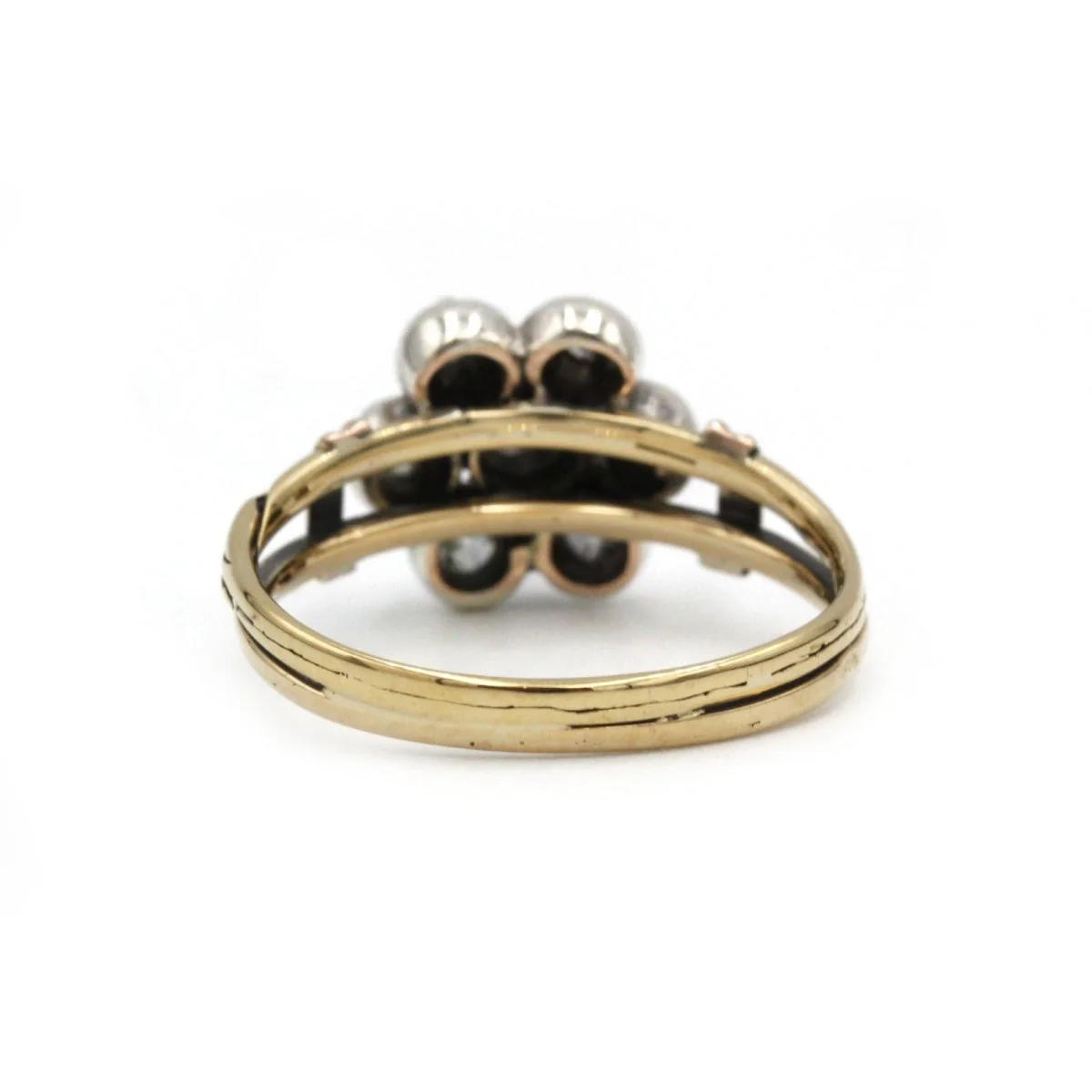 19th century ring in 18k yellow gold and 7 old-cut diamonds totaling 0.50 carats - Image 7