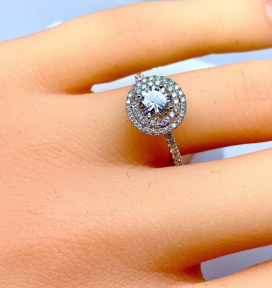 Ring in 18-carat white gold, G-color diamond - Image 2