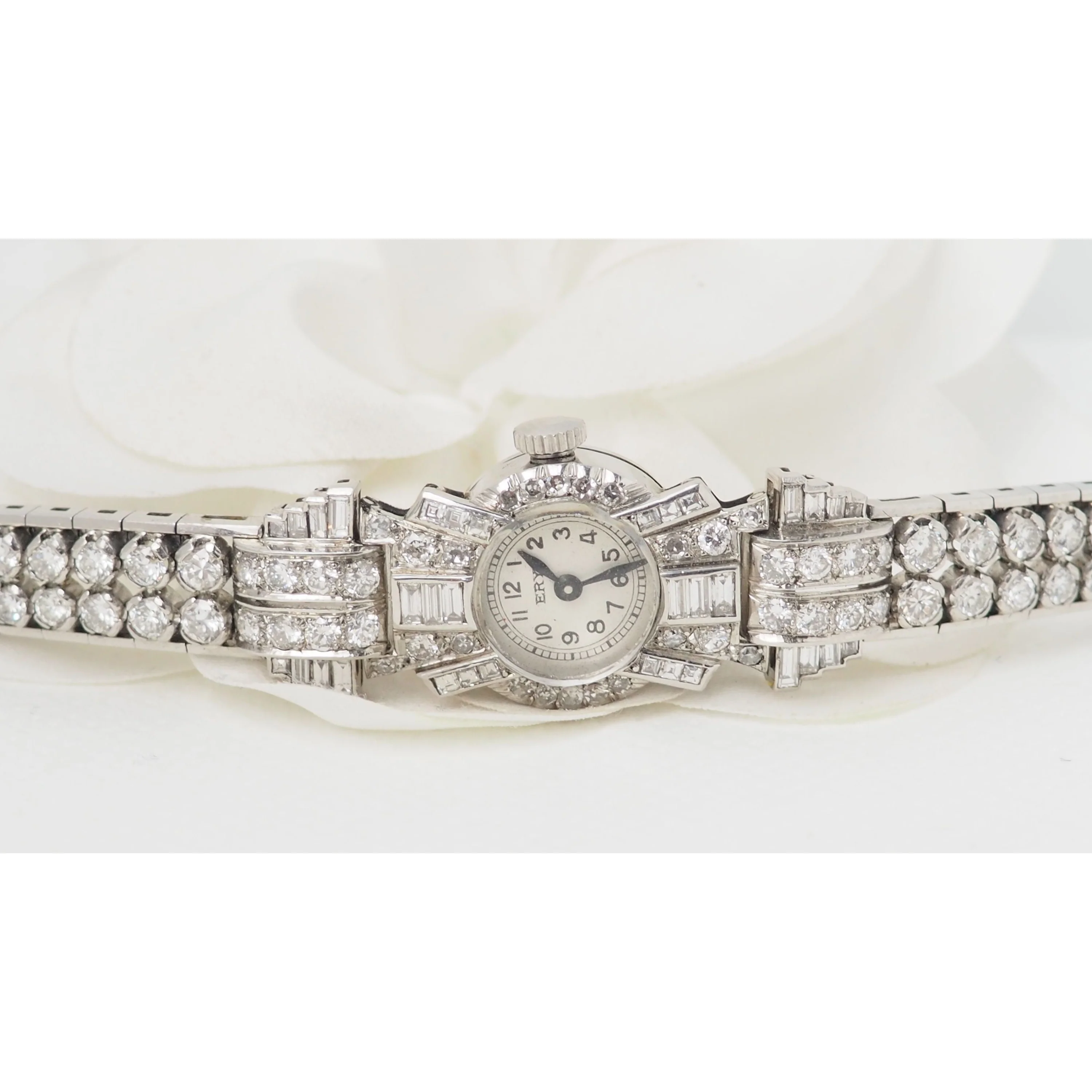 Antique watch in platinum gold and diamonds  - Image 7