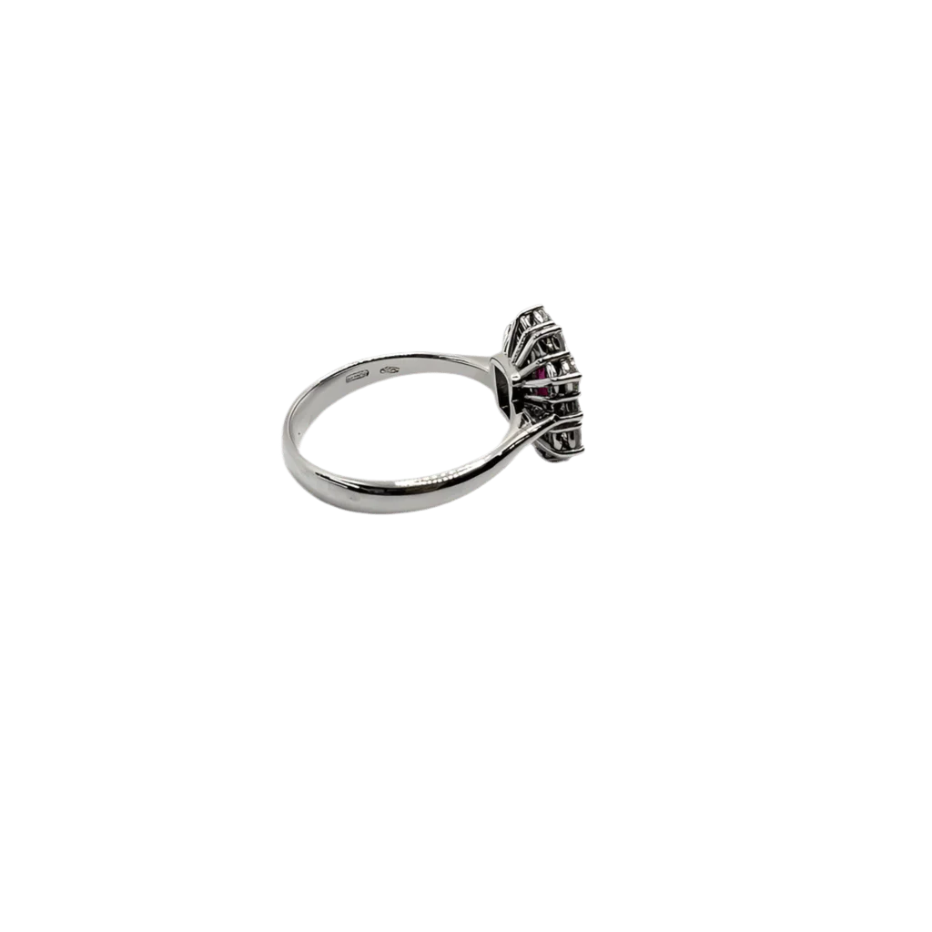 Ring at white gold, rubies and diamonds - Image 4