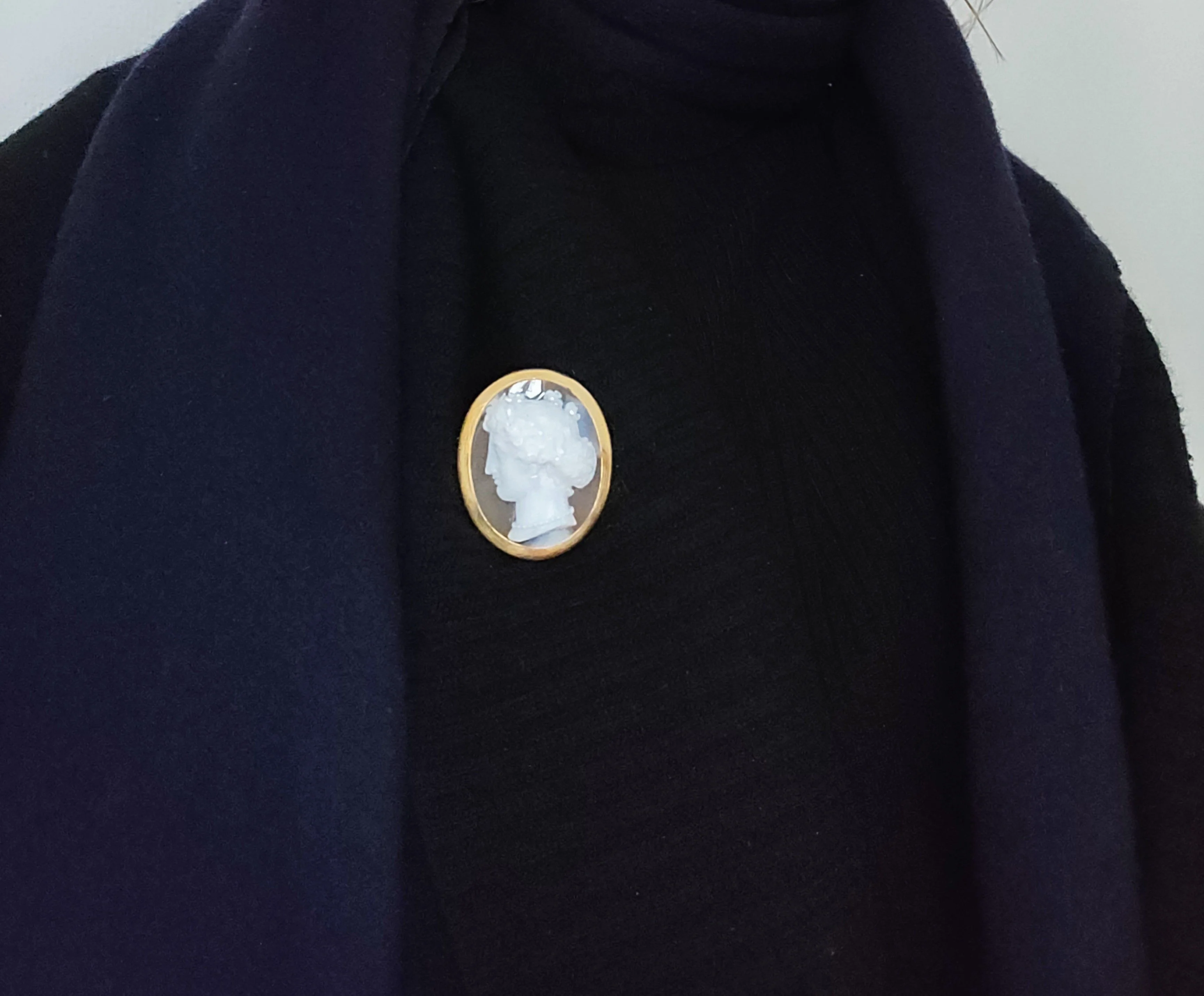 Napoleon III cameo brooch on agate - Image 2
