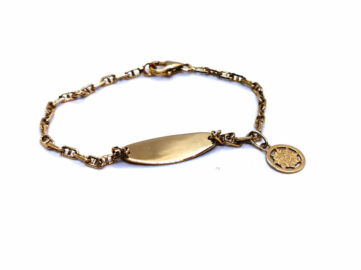 Bracelet curb chain in yellow gold - Image 5