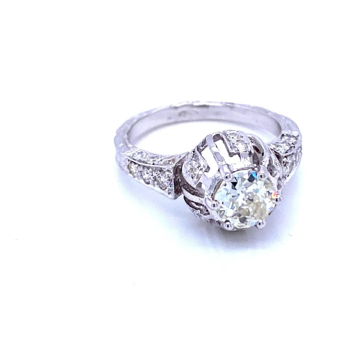 Art Deco ring in white gold and diamond - Image 2