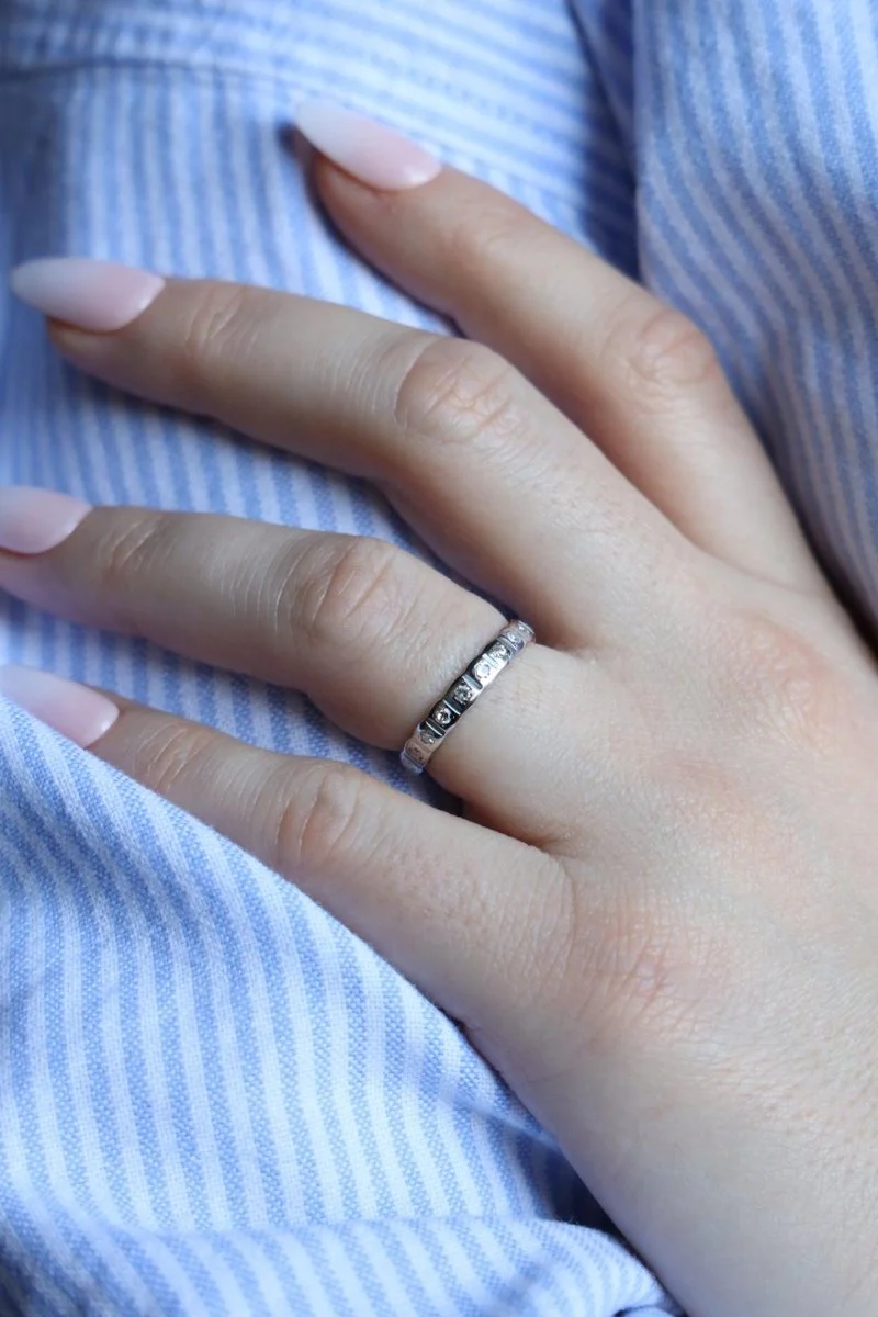 Wedding Ring White Gold Diamond - Image 2