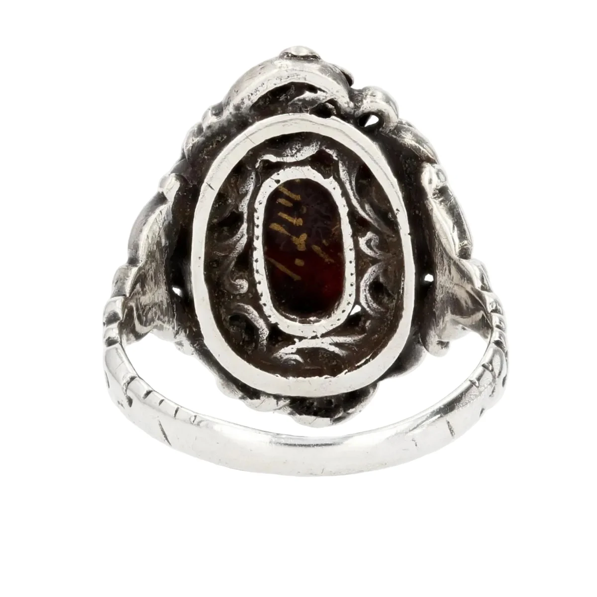 Silver and enamel signet ring - Image 4