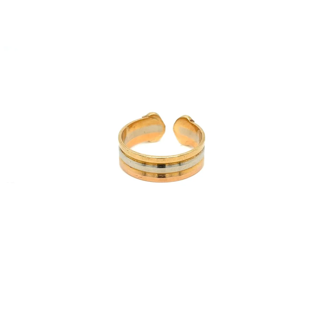 Cartier "Double C" Band Ring in yellow, white and rose gold - Image 4