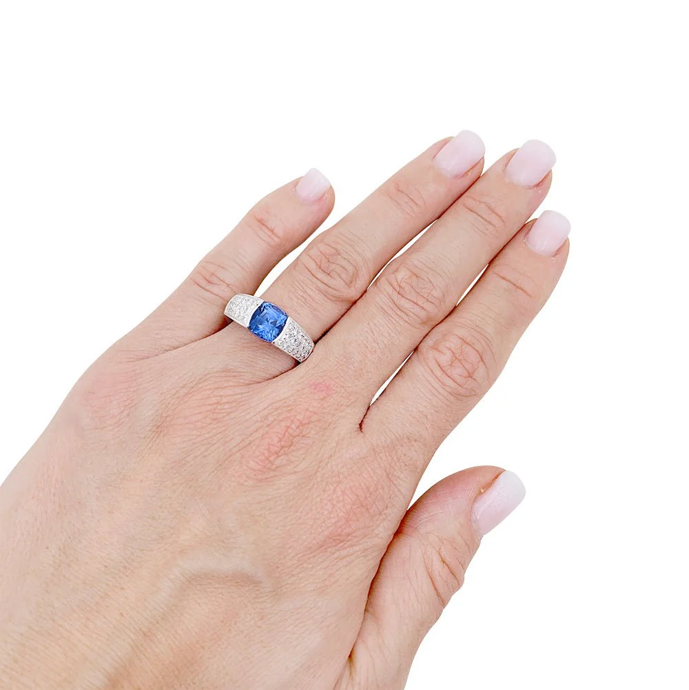 BOUCHERON ring in white gold, sapphire and diamonds - Image 6