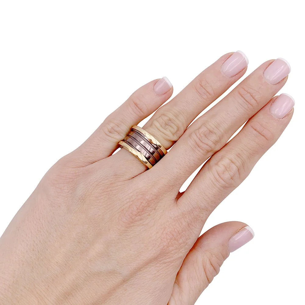 Bulgari ring, "B.Zero1", rose gold, cermet. - Image 5