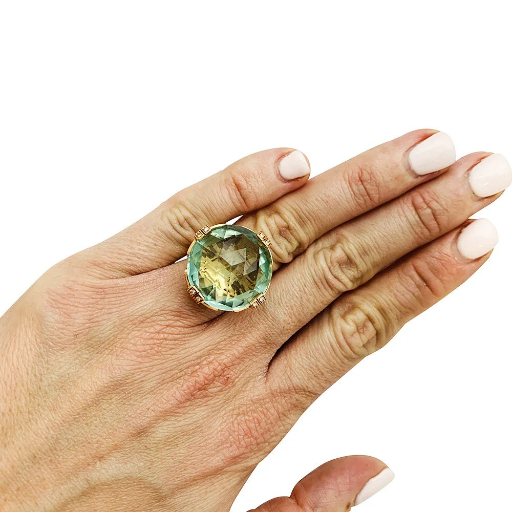 BULGARI "Parentesi Cocktail" ring, prasiolite, diamonds - Image 7