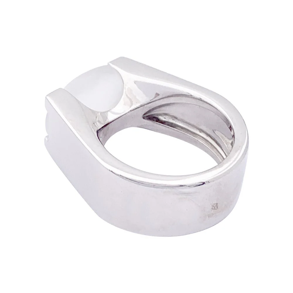 Cartier ring, “Tankissime” white gold, moonstone - Image 3