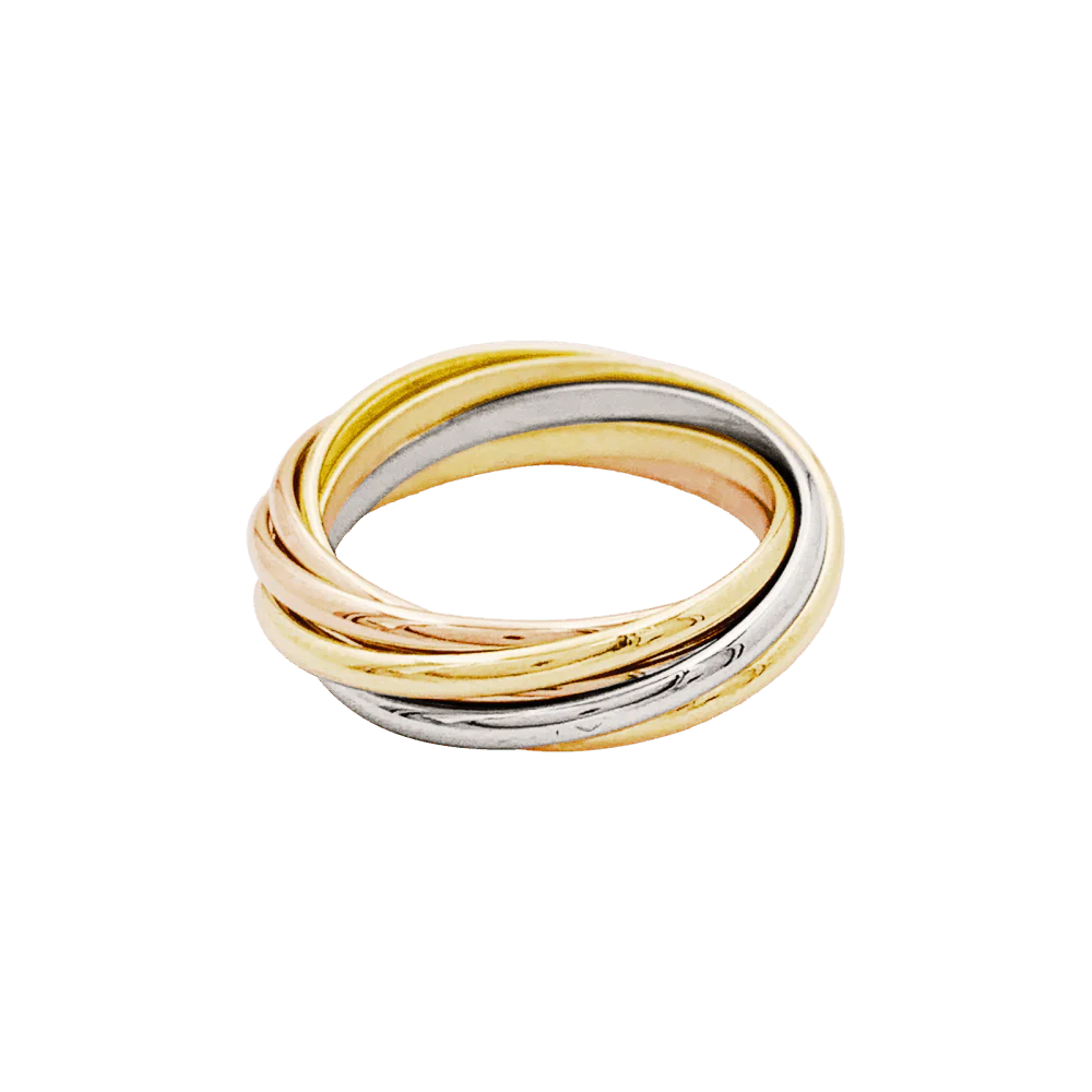 Ring Alliance CARTIER "Trinity" in white gold, yellow gold and rose gold - Image 3