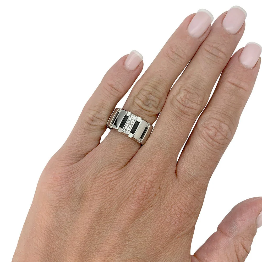 CHAUMET “Class One” Bandeau ring in white gold and diamonds - Image 6