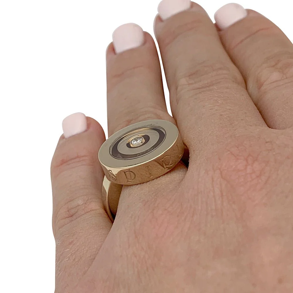 CHOPARD ring, “Happy Spirit”, yellow gold, diamond - Image 6