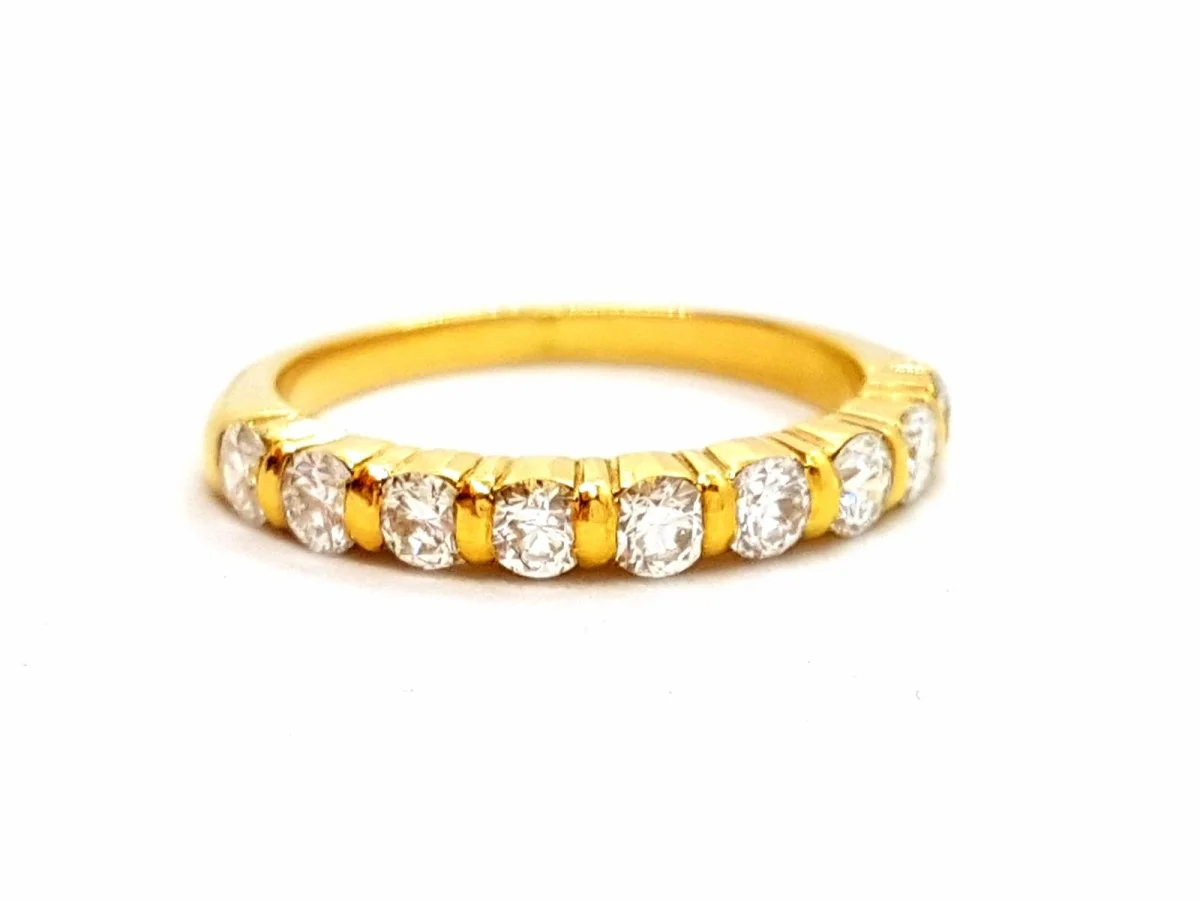 Ring Half alliance Yellow gold Diamond - Image 2