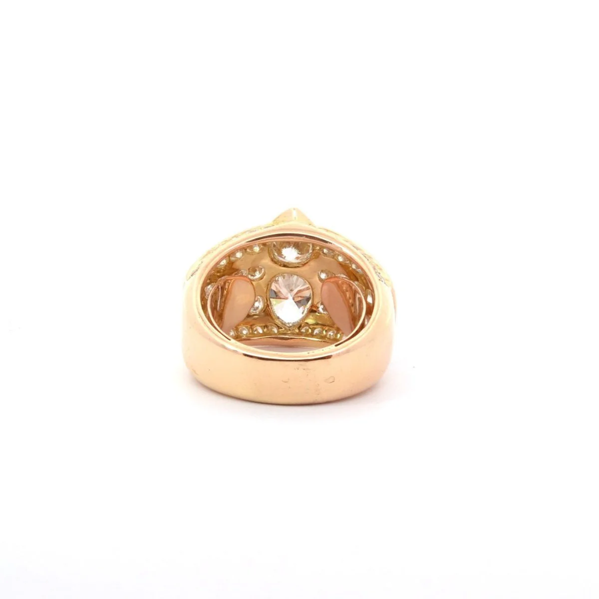 Ring Dome in yellow gold and diamonds - Image 4