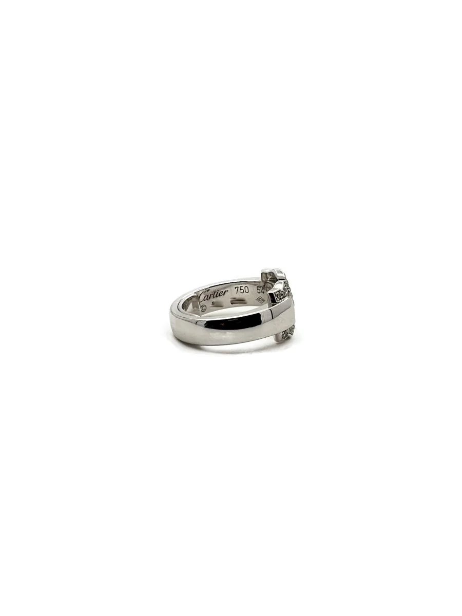 Ring CARTIER "Double C" in white gold and diamonds - Image 4