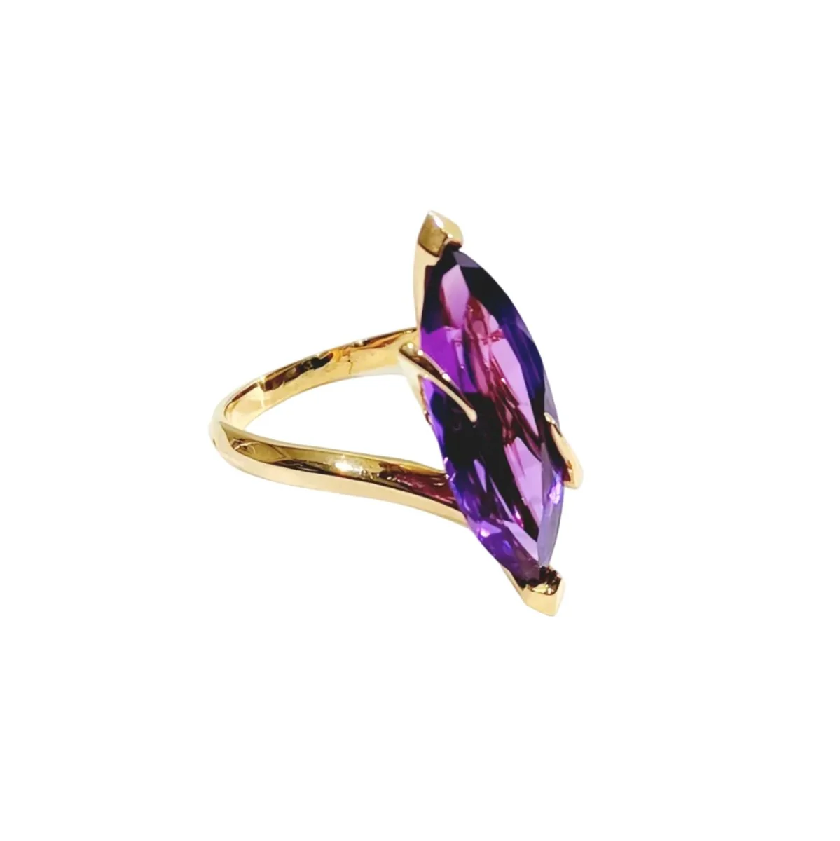 Ring in rose gold and amethyst - Image 7