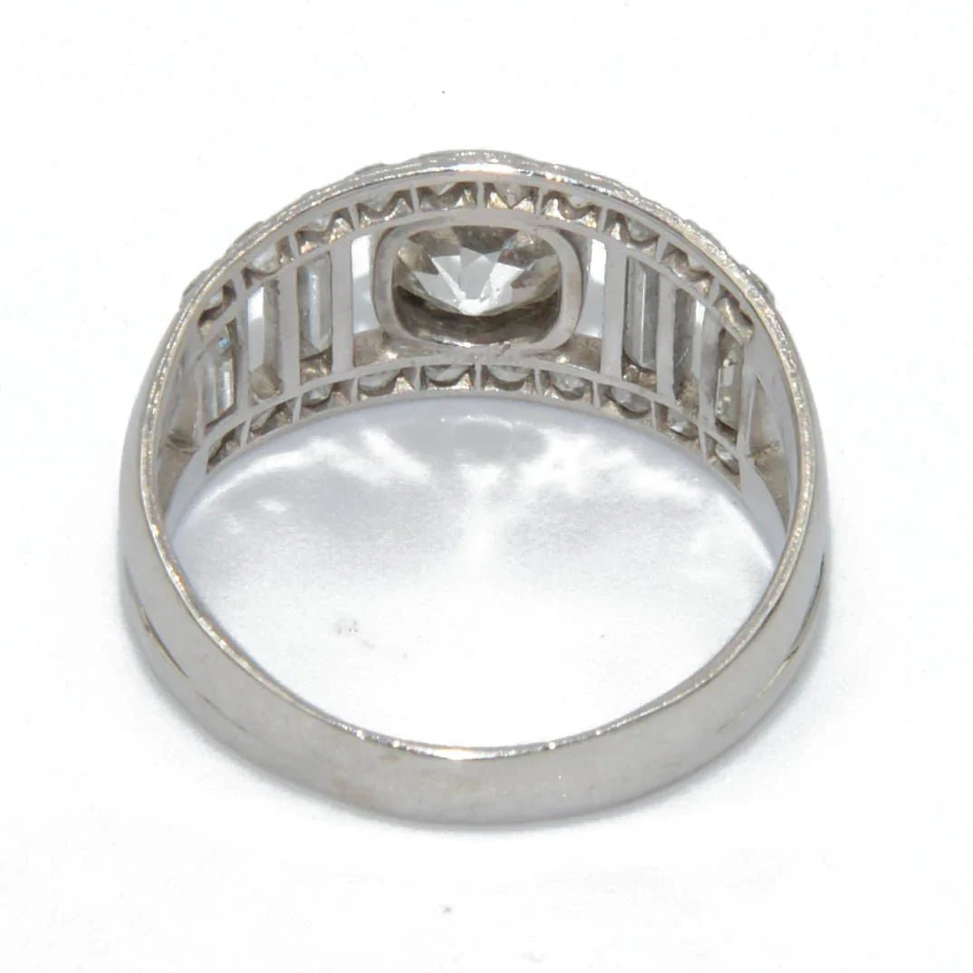 Bandeau diamond and platinum ring - Image 4