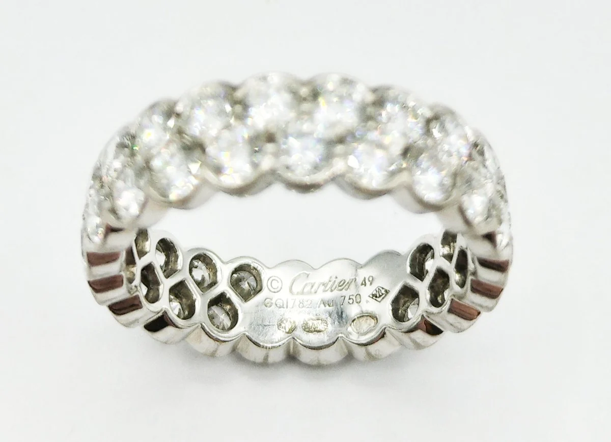 CARTIER “Broderie” ring in white gold and diamonds - Image 4