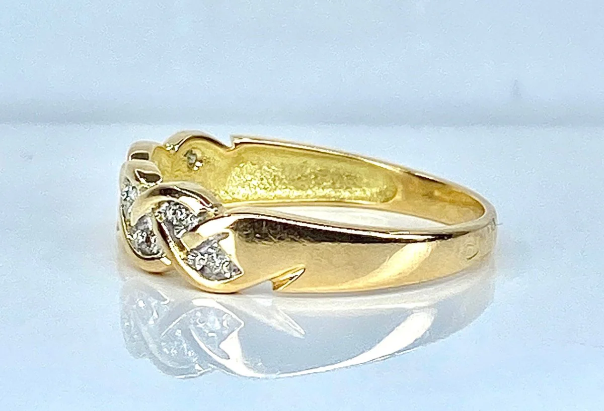 Ring in yellow gold 18 carats and diamonds - Image 5