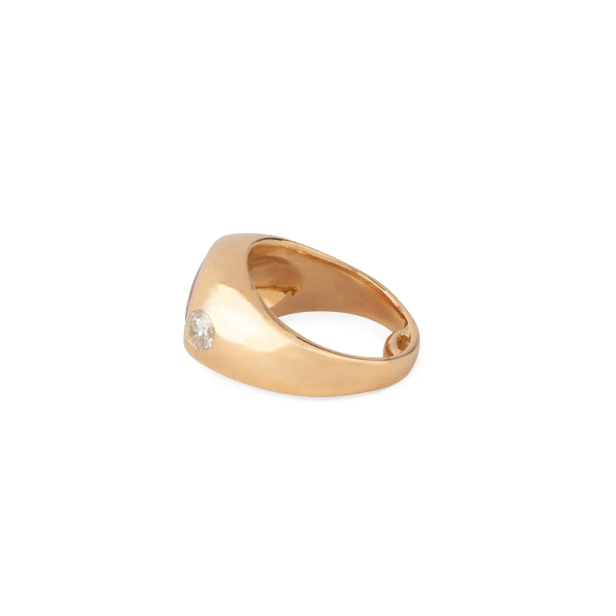 Ring at yellow gold, rubies and diamonds - Image 3