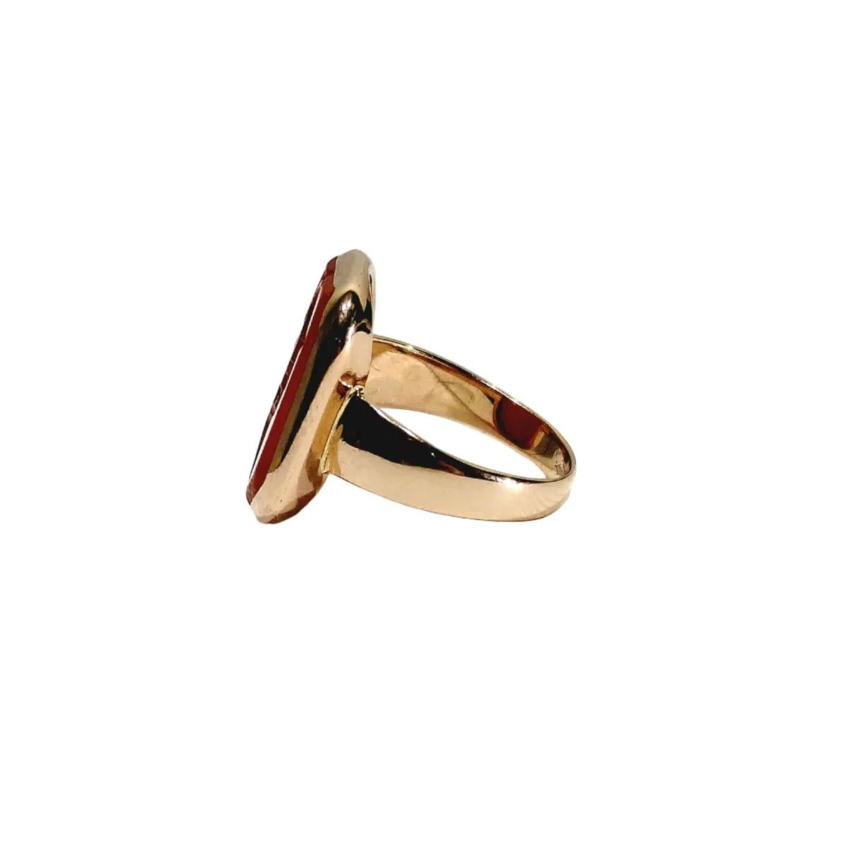 Ring in rose gold and carnelian - Image 4