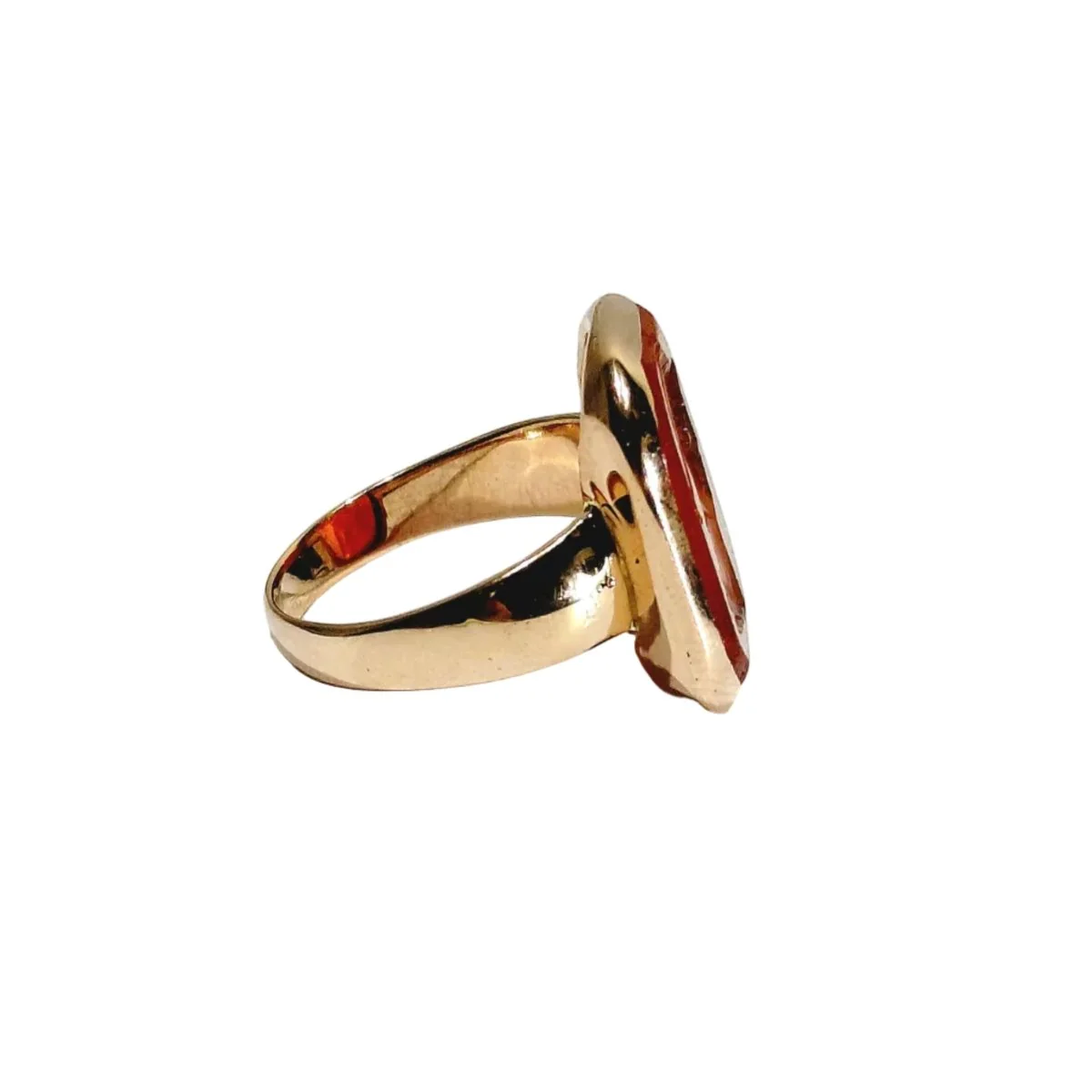 Ring in rose gold and carnelian - Image 6