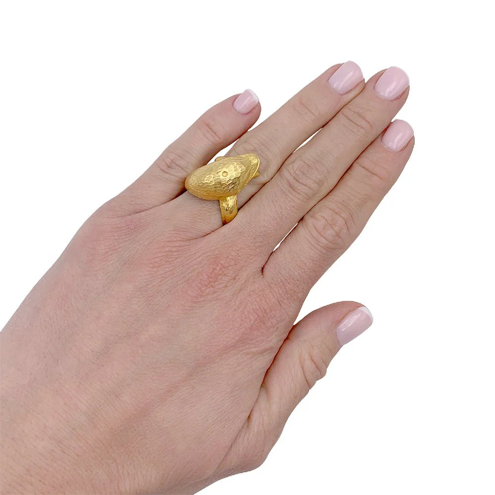 Hermès ring, "Dauphin", yellow gold - Image 10