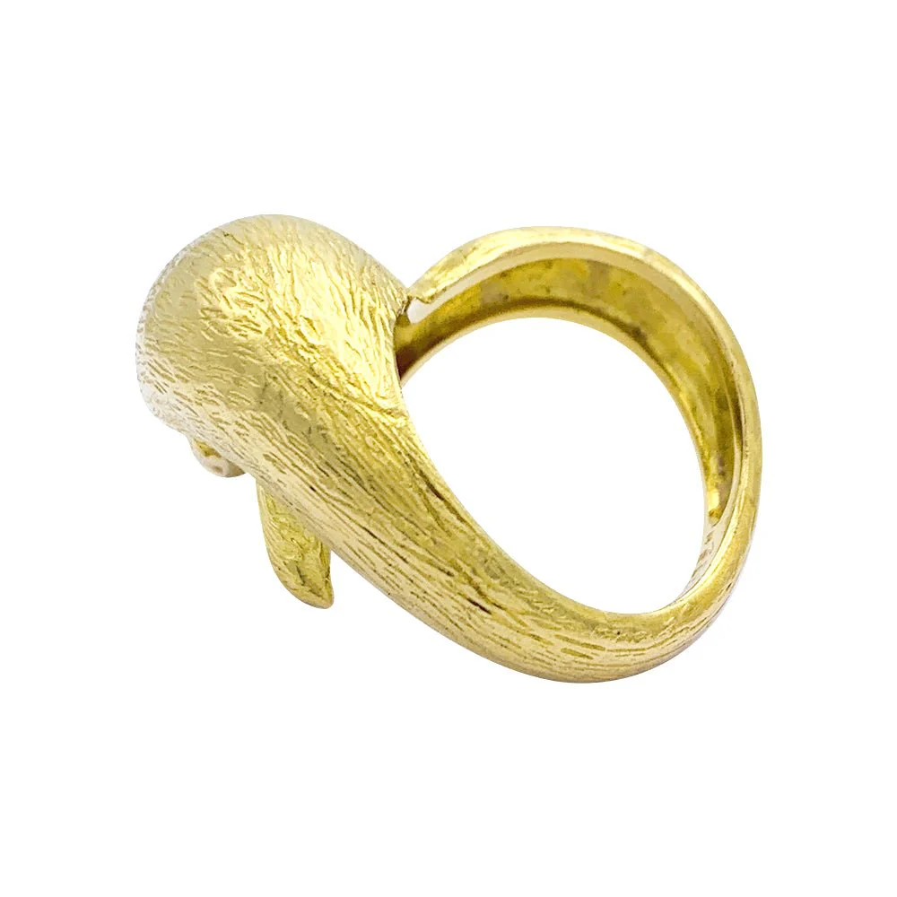 Hermès ring, "Dauphin", yellow gold - Image 2